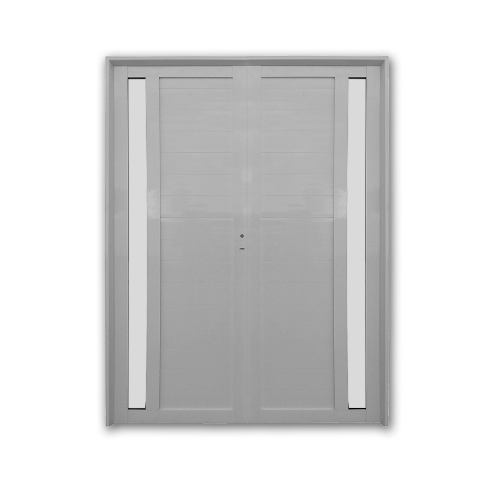 puerta doble vidrio lateral